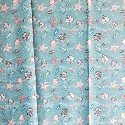 GFmark шторка для ванной с рисунком МОРЕ без колец, 180 см x180 см, полиэстэр