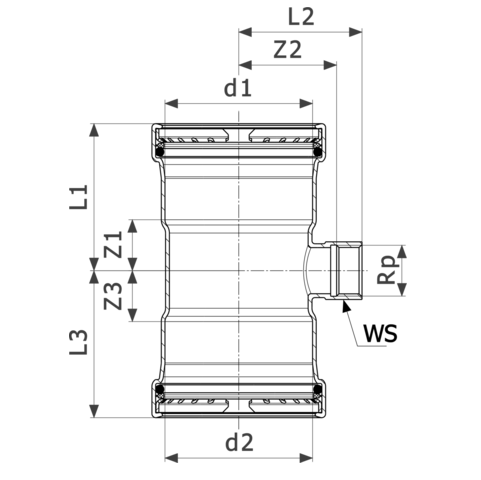 Viega Тройник Profipress XL