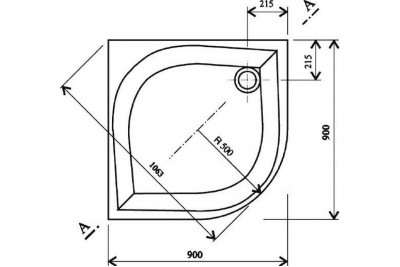 RAVAK Elipso-90 PAN A227701410 Поддон душевой, белый, акрил