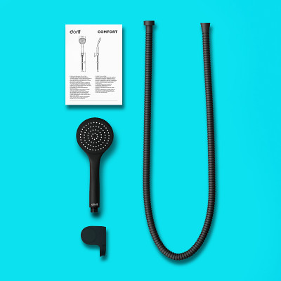 Ручной душ Dorff Comfort D0208000BL черный 1 режим