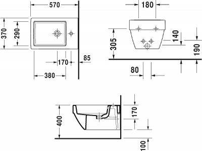 Биде подвесное Duravit Vero Air 2274150000 белое