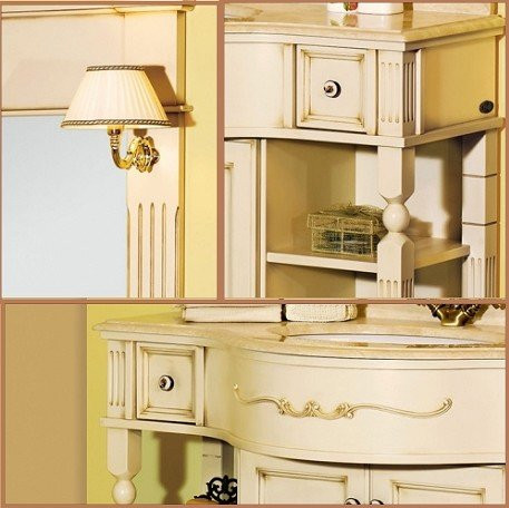 Migliore Kantri L128 cm комплект мебели для ванной без раковины и столешницы