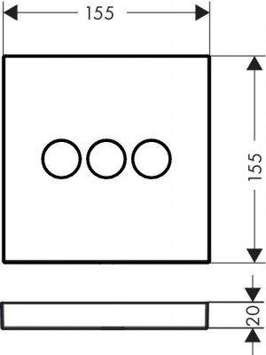 Запорно-переключающее устройство (дивертор) Hansgrohe ShowerSelect 15764670 (черный матовый)