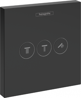 Запорно-переключающее устройство (дивертор) Hansgrohe ShowerSelect 15764670 (черный матовый)
