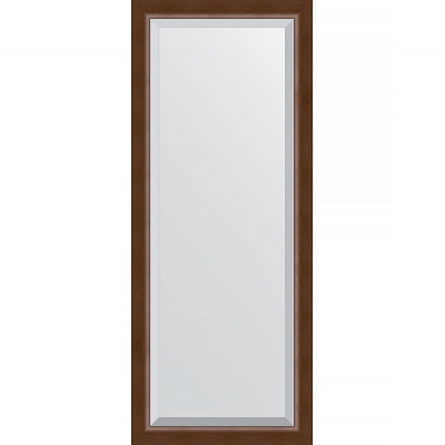 Зеркало настенное Evoform Exclusive 152х62 BY 1187 с фацетом в багетной раме Орех 65 мм