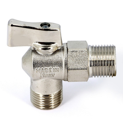 Кран шаровой НН UNI-FITT для подключения бачков/смесителей 1/2" угловой (180N2000)
