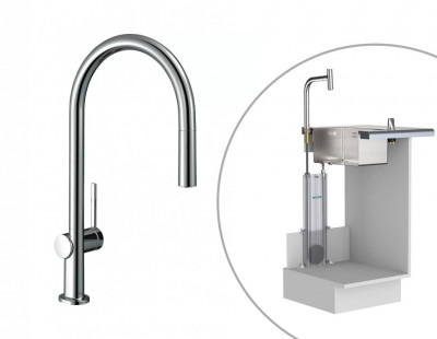 Смеситель для кухни с вытяжным изливом Hansgrohe Talis M54 72803000 (хром)