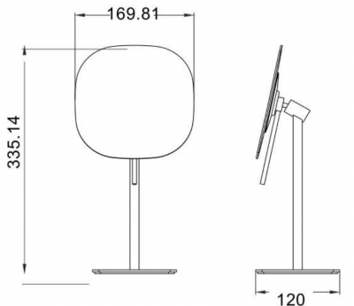 Зеркало настольное с увеличением 5х JAVA S-M113 хром
