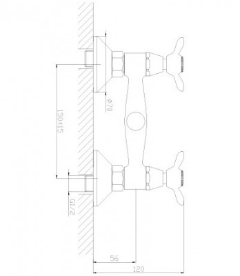 Смеситель Rossinka Q02-41 для душа