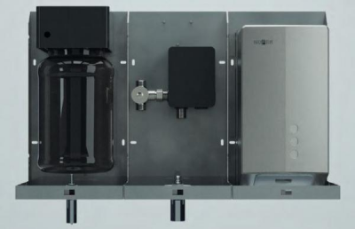 Дозатор для мыла с лазерным сенсором встраиваемый за зеркалом Nofer 12053.S1 (3л)