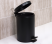 WasserKRAFT K-635BLACK ведро с педалью 5L, черный/хром