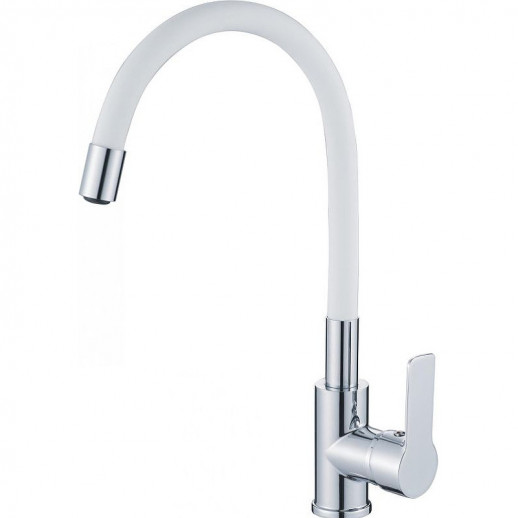 Смеситель для кухни Haiba HB70112-8 (латунь) хром, белый