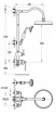 Душевая стойка со смесителем для верхнего и ручного душа CEZARES LIBERTY-F-CD-01