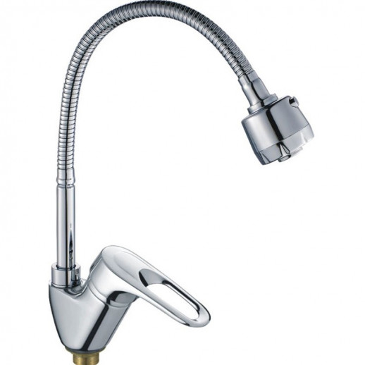 Смеситель для кухни Haiba HB4304-3 с гибким изливом (латунь) хром