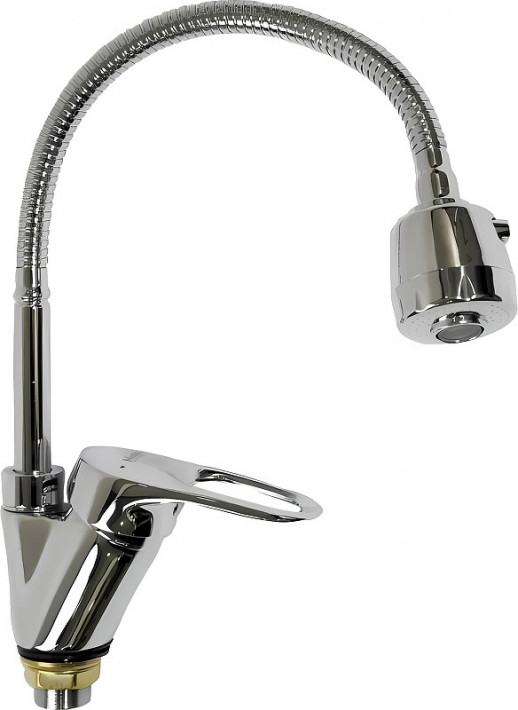 Смеситель для кухни Haiba HB4304-3 с гибким изливом (латунь) хром