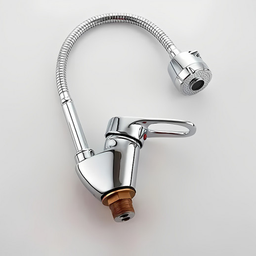 Смеситель для кухни Haiba HB4304-3 с гибким изливом (латунь) хром