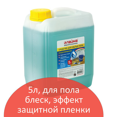 Средство для мытья пола 5 кг, ЛАЙМА PROFESSIONAL концентрат, "Морской бриз", 602296