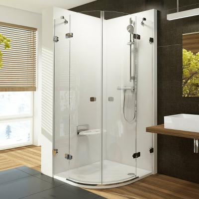Душевой угол Ravak Brilliant BSKK4-80 80х80 3U244A00Y1 пр-ль хром стекло Transparent