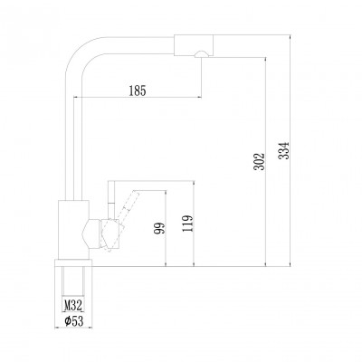 Смеситель для кухни Fmark FS8233Q, графит