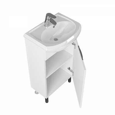 Тумба напольная СаНта Родос 45, белый (с умывальником Уют 45)