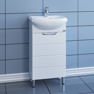 Тумба напольная СаНта Родос 45, белый (с умывальником Уют 45)