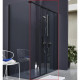 Душевая дверь Jacob Delafon Contra Black 120 E22C120-BL профиль черный стекло прозрачное  (E22C120-BL)