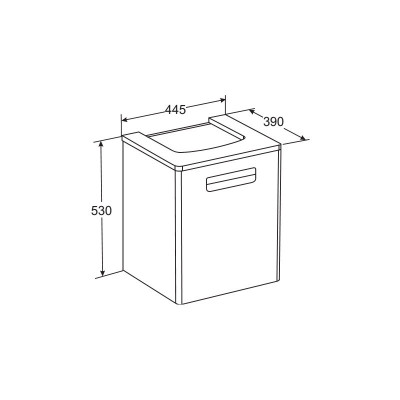 Roca The Gap ZRU9302735 тумба 45 см х 39 см, белая
