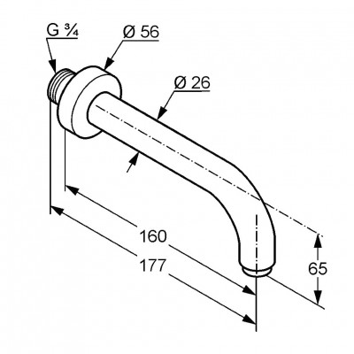 Kludi Bozz 3850505 излив для ванны, хром