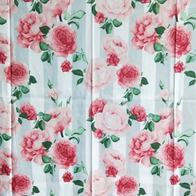 GFmark шторка для ванной с рисунком ЦВЕТЫ без колец, 180 см x180 см, полиэстэр