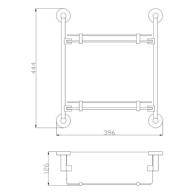 Стеклянная полка Rav Slezak Colorado COA0802 хром