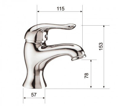 KorDi Lawrence KD 7801 - C5 смеситель для раковины, хром