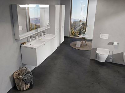 Зеркальный шкафчик в ванную Ravak MC Classic II 70 X000001470 с подсветкой белый глянцевый