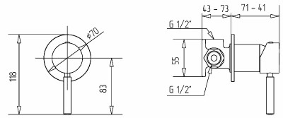 Смеситель для душа Migliore Fortis 31550 (18668) хром однорычажный