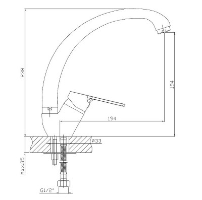 Кухонный смеситель ESKO Saint-Petersburg SPb 03 хром