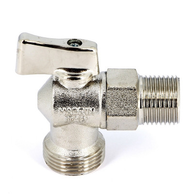 Кран шаровой НН UNI-FITT для подключения стиральных/посудомоечных машин 1/2"х3/4" угловой (181N2300)