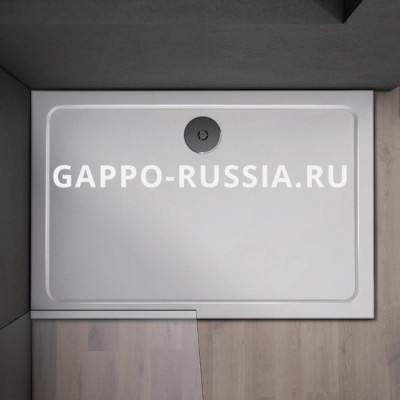 Душевой поддон Gappo прямоугольный универсальный белый (G591.8.8090) литьевой мрамор 80x90x3