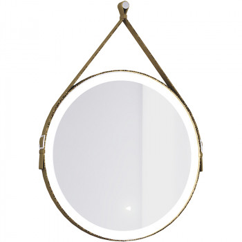 Зеркало в ванную Jorno Wood 50 Wood.02.50/ТК с подсветкой с бесконтактным выключателем округлое