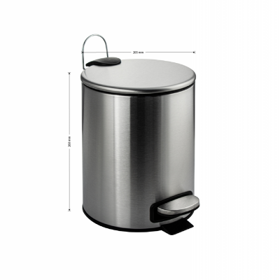 Ведро для мусора Санакс 10500, нержавеющая сталь 5 л, сатин