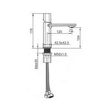 Смеситель для раковины Maretti Lorenza LR32RF842, хром