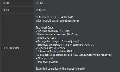 Смеситель сенсорный Remer RR SE 14, хром