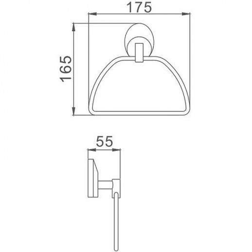 Кольцо для полотенец Haiba HB1604-2 (металл) хром