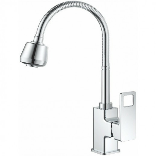 Смеситель для кухни Haiba HB73615 с гибким изливом (латунь) хром