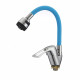 Смеситель для кухни с гибким изливом D-Lin D150422-6T, хром/синий (D150422-6T)