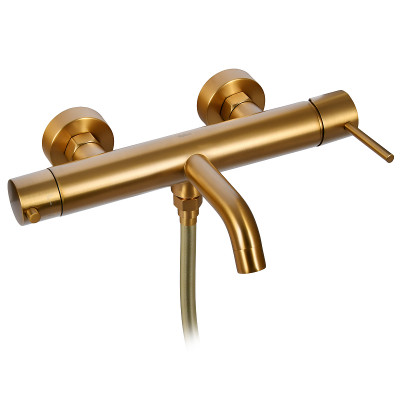 Смеситель для ванны Raiber Graceful RPG-003 золото матовое с душевым гарнитуром