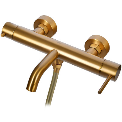 Смеситель для ванны Raiber Graceful RPG-003 золото матовое с душевым гарнитуром