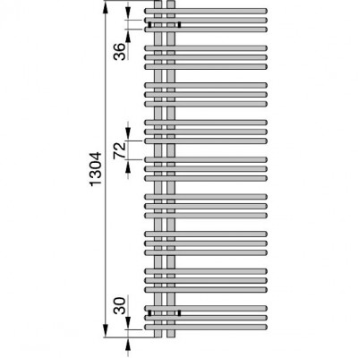Zehnder Yucca Asymmetric YAE 40-130 полотенцесушитель электрический, нержавеющая сталь, белый, 130,4см x 37,8см