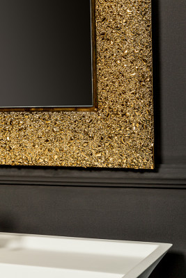 Зеркало в ванную Boheme 536 настенное 75 х 97 см золото