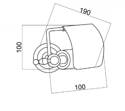 Boheme IMPERIALE 10401 бумагодержатель с крышкой, золото