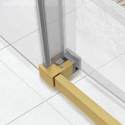 Душевая дверь Vincea Slim Soft 110 VDS-1SS110CLG пр-ль брашированное золото стекло прозрачное