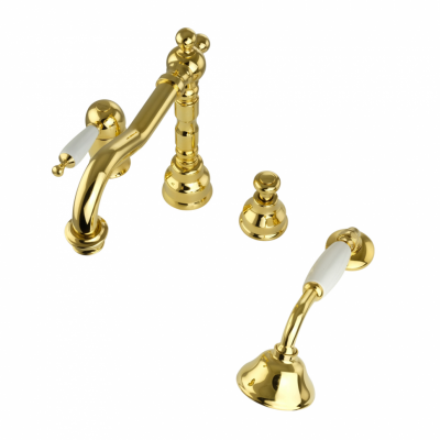 MIGLIORE Oxford 19165 смеситель на борт ванны, золото